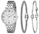 Buy Shop Fossil Jacqueline White Dial Silver Steel Strap Watch for Women - ES3698 USA Online
