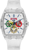 Buy Shop Guess Phoenix J Balvin White Dial Transparent Silicone Strap Watch For Men - V1051M1 USA Online
