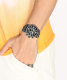 Buy Shop Fossil Nate Chronograph Gunmetal Dial Grey Steel Strap Watch for Men - JR1437 USA Online