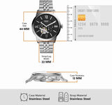Buy Shop Fossil Townsman Black Dial Silver Steel Strap Watch for Men - ME3107 USA Online