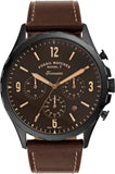 Buy Shop Fossil Forrester Chronograph Black Dial Brown Leather Strap Watch for Men - FS5608 USA Online