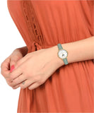 Buy Shop Fossil Jacqueline Analog Moonphase Mother of Pearl White Dial Green Leather Strap Watch for Women - ES5168 USA Online