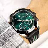 Buy Shop Maserati Traguardo Chronograph Green Dial Black Silicone Strap Watch For Men - R8871612043 USA Online