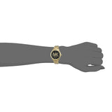 Buy Shop Michael Kors Runway Quartz Black Dial Gold Steel Strap Watch For Women - MK6682 USA Online