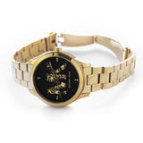 Buy Shop Michael Kors Runway Quartz Black Dial Gold Steel Strap Watch For Women - MK6682 USA Online