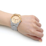 Buy Shop Michael Kors Runway Chronograph Gold Dial Two Tone Steel Strap Watch For Women - MK7329 USA Online