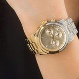 Buy Shop Michael Kors Runway Chronograph Gold Dial Two Tone Steel Strap Watch For Women - MK7329 USA Online