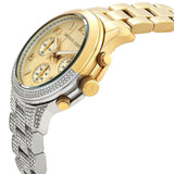 Buy Shop Michael Kors Runway Chronograph Gold Dial Two Tone Steel Strap Watch For Women - MK7329 USA Online