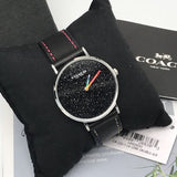 Buy Shop Coach Perry Black Dial Black Leather Strap Watch for Women - 14503033 USA Online