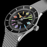Buy Shop Breitling Superocean Heritage '57 Black Dial Silver Mesh Bracelet Watch for Men - A103701A1B1A1 USA Online