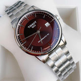 Buy Shop Tissot Luxury Powermatic 80 Brown Dial Silver Steel Strap Watch For Men - T086.407.11.291.00 USA Online