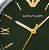 Buy Shop Emporio Armani Kappa Quartz Black Dial Two Tone Mesh Bracelet Watch For Men - AR11228 USA Online