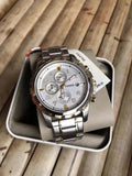 Buy Shop Fossil Dean Chronograph White Dial Silver Steel Strap Watch for Men - FS4795 USA Online