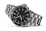 Buy Shop Oris Aquis Date Black Dial Silver Steel Strap Watch for Men - 0173377304134-0782405PEB USA Online