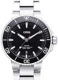 Buy Shop Oris Aquis Date Black Dial Silver Steel Strap Watch for Men - 0173377304134-0782405PEB USA Online