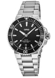 Buy Shop Oris Aquis Date Black Dial Silver Steel Strap Watch for Men - 0173377304134-0782405PEB USA Online