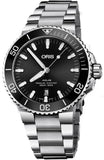 Buy Shop Oris Aquis Date Black Dial Silver Steel Strap Watch for Men - 0173377304134-0782405PEB USA Online