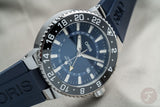 Buy Shop Oris Aquis Date Blue Dial Black Rubber Strap Watch for Men - 0173377304152-0742464EB USA Online
