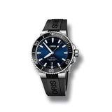 Buy Shop Oris Aquis Date Blue Dial Black Rubber Strap Watch for Men - 0173377304152-0742464EB USA Online