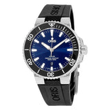 Buy Shop Oris Aquis Date Blue Dial Black Rubber Strap Watch for Men - 0173377304152-0742464EB USA Online