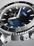 Buy Shop Oris Aquis Date Blue Dial Silver Steel Strap Watch for Men - 0173377304135-0782405PEB USA Online
