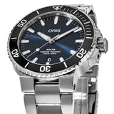 Buy Shop Oris Aquis Date Blue Dial Silver Steel Strap Watch for Men - 0173377304135-0782405PEB USA Online