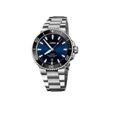 Buy Shop Oris Aquis Date Blue Dial Silver Steel Strap Watch for Men - 0173377304135-0782405PEB USA Online