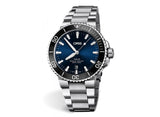 Buy Shop Oris Aquis Date Blue Dial Silver Steel Strap Watch for Men - 0173377304135-0782405PEB USA Online