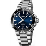 Buy Shop Oris Aquis Date Blue Dial Silver Steel Strap Watch for Men - 0173377304135-0782405PEB USA Online