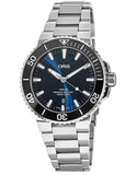 Buy Shop Oris Aquis Date Blue Dial Silver Steel Strap Watch for Men - 0173377304135-0782405PEB USA Online