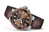 Buy Shop Oris Aquis Date Brown Dial Brown Leather Strap Watch for Men - 0173377304152-0752412EB USA Online