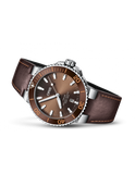 Buy Shop Oris Aquis Date Brown Dial Brown Leather Strap Watch for Men - 0173377304152-0752412EB USA Online