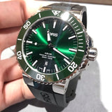 Buy Shop Oris Aquis Date Green Dial Black Rubber Strap Watch for Men - 0173377304157-0742464EB USA Online