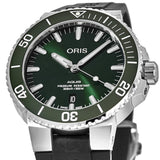 Buy Shop Oris Aquis Date Green Dial Black Rubber Strap Watch for Men - 0173377304157-0742464EB USA Online