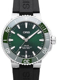 Buy Shop Oris Aquis Date Green Dial Black Rubber Strap Watch for Men - 0173377304157-0742464EB USA Online