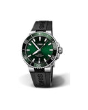Buy Shop Oris Aquis Date Green Dial Black Rubber Strap Watch for Men - 0173377304157-0742464EB USA Online