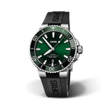 Buy Shop Oris Aquis Date Green Dial Black Rubber Strap Watch for Men - 0173377304157-0742464EB USA Online