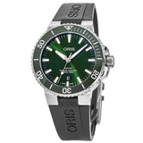 Buy Shop Oris Aquis Date Green Dial Black Rubber Strap Watch for Men - 0173377304157-0742464EB USA Online