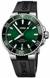 Buy Shop Oris Aquis Date Green Dial Black Rubber Strap Watch for Men - 0173377304157-0742464EB USA Online