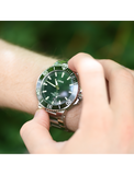 Buy Shop Oris Aquis Date Green Dial Silver Steel Strap Watch for Men - 0173377304157-0782405PEB USA Online