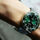 Buy Shop Oris Aquis Date Green Dial Silver Steel Strap Watch for Men - 0173377304157-0782405PEB USA Online