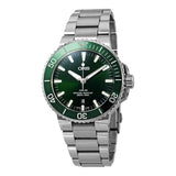 Buy Shop Oris Aquis Date Green Dial Silver Steel Strap Watch for Men - 0173377304157-0782405PEB USA Online