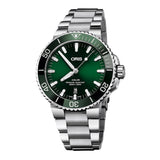 Buy Shop Oris Aquis Date Green Dial Silver Steel Strap Watch for Men - 0173377304157-0782405PEB USA Online