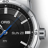 Buy Shop Oris TT1 Day Date Black Dial Black Rubber Strap Watch for Men - 0173577524154-0742406FC USA Online