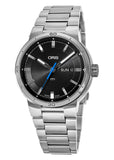 Buy Shop Oris TT1 Day Date Black Dial Silver Steel Strap Watch for Men - 0173577524154-0782408 USA Online