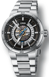 Buy Shop Oris TT1 Engine Date Skeleton Black Dial Silver Steel Strap Watch for Men - 0173377524124-0782408 USA Online