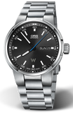 Buy Shop Oris Williams Day Date Black Dial Silver Steel Strap Watch for Men - 0173577404154-0782450S USA Online