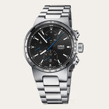 Oris Williams Day Date Black Dial Silver Steel Strap Watch for Men - 0173577404154-0782450S