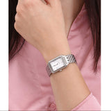 Fossil Raquel Three Hand Date White Dial Silver Steel Strap Watch for Women - ES5221