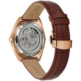 Buy Shop Fossil Vintage Muse Automatic Skeleton Maroon Dial Maroon Leather Strap Watch for Women - ME3137 USA Online
